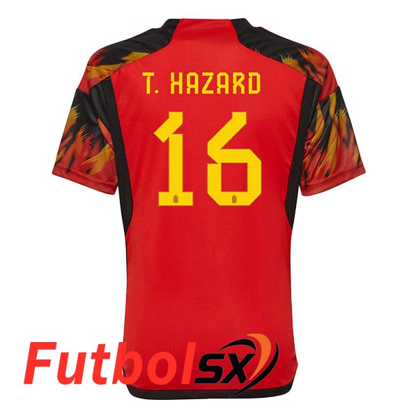 Precios Comprar Camiseta Bélgica (T. HAZARD 16) Primera Rojo 2023/2023