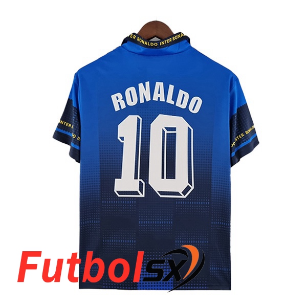 Barata Camiseta Inter Milan Ronaldo Retro Azul 1997-1998 Baratas